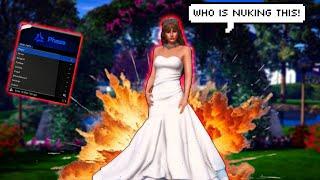 Nuking A Virtual Wedding... GTA RP TROLLING