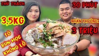 Bé Ngân Thử Thách Tô Bún Mọc Khổng Lồ 3,5Kg Tại Bình Dương Trong 30 Phút Nhận Thưởng 3.000.000Đ