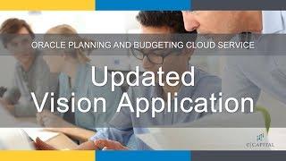 Updated Vision Application [Oracle PBCS Update - August 2018]