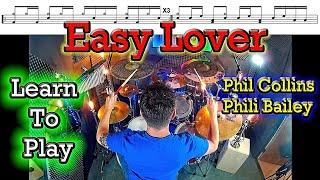 Easy Lover Phil Collins Philip Bailey Drum Tutorial Lesson