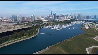 Chicago Marathon course by Drone