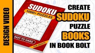 Create Sudoku Books in Book Bolt to Sell on Amazon