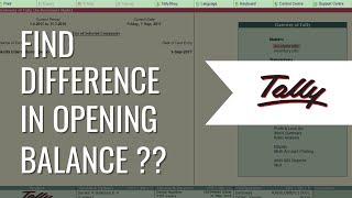 How to Find & Correct the Difference in Opening Balance | Tally Guide