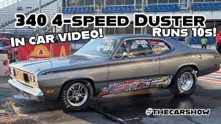 Tim Ames 1970 Plymouth Duster 340 4-speed NHRA Drag Racing Dallas Nationals In-Car Camera