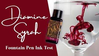 Diamine Syrah Ink Test • Fountain Pen Ink Review