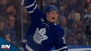 Maple Leafs' Fraser Minten Wires Home First Career Goal