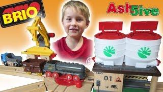 Brio Eisenbahn Farm Silo-Fracht Verladestation-Drehscheibe, Spielmaus Ringlokschuppen Kinderkanal