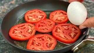 3 eggs for 1 tomato! Quick breakfast in 5 minutes. The recipe is simple and delicious