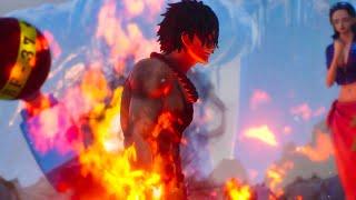 One Piece Odyssey - Ace Sacrifices Himself to Save Luffy Scene