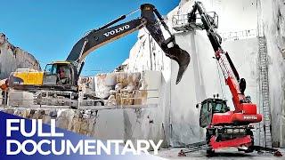 Heavy Machines at Work: How Marble is Mined | Stone Men | FD Engineering