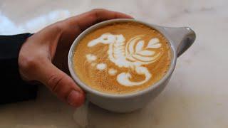 How to make Sea Horse Latte Art