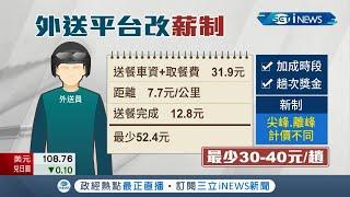 外送抽成"新制"變相減薪? 薪水"尖峰增.離峰減"...外送員怨收入減少25%! 外送平台強調:尖峰時段反而賺更多│記者 李依庭 李文勝│【台灣要聞。先知道】20210309│三立iNEWS