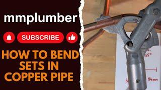 How to bend a set in copper pipe!