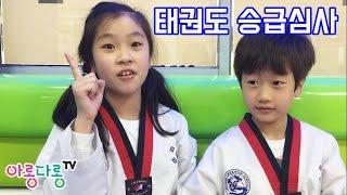 아롱다롱 일상 브이로그 Vlog  학교 방과후 태권도 승급심사 밀착취재 태권체조_아롱다롱TV ArongDarongTV