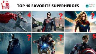 TOP 10 FAVORITE SUPERHEROES - Hollywood Actors - Random  Info 321