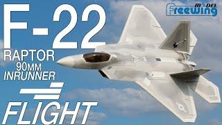 Flying the Freewing F-22 90mm High-Performance RC EDF Jet with Stock Inrunner! Motion RC