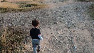 Taha on evening walk | beautiful sun set