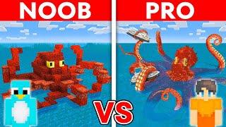 NOOB vs PRO: GIANT KRAKEN House Build Challenge in Minecraft