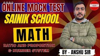 ONLINE MOCK TEST SAINIK SCHOOL  MATH | BY - ANSHU SIR |  SAINIK SCHOOL CLASS 6TH 9TH LIVE#doa #rimc