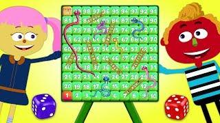 Board Game Challenge | Playing Giant Snakes and Ladders | Board Game For Kids By Teehee Town