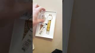 Rosefield watch Unboxing- September issue color yellow-gold