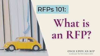 What is an RFP? RFPs 101