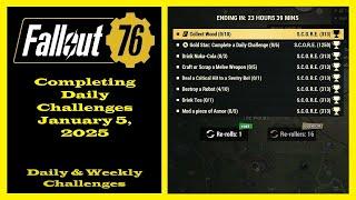 Completing Daily Challenges For January 5, 2025 - Fallout 76 Daily Challenge Guide