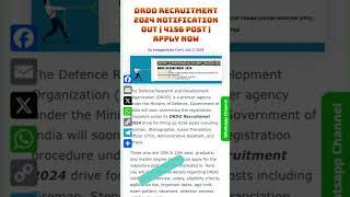DRDO  Fireman Stenographer JTO Administrative Assistant Recruitment Notification 2024 | 4156 Jobs |