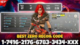 BGMI 2024 NO RECOIL/ZERO RECOIL SENSITIVITY CODE | BGMI BEST SENSITIVITY SETTINGS.