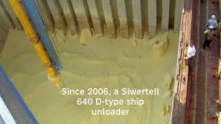 Clean operation and efficient unloading with a Siwertell continuously ship unloader