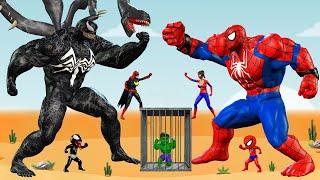 Rescue Team BaBy Hulk VS VENOM Family, SPIDERMAN: Returning from the Dead SECRET - FUNNY [2024]