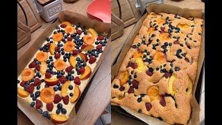 Quick butter cake with fruit, you can add any fruit, delicious and easy to make