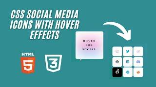 Amazing Animated Social Icons Hover Effect! 