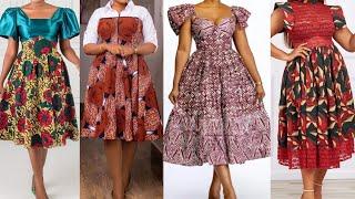 Stylish & Trendy Ankara Short Gown Styles for Black Women | Beautiful Ankara Short Dress Styles