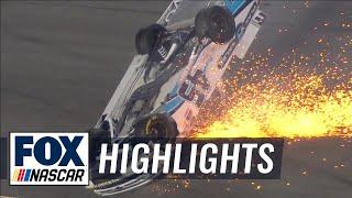 Ty Majeski wrecks, flips upside down in Daytona's Gander Truck Series | NASCAR ON FOX HIGHLIGHTS