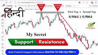 How To Draw Support And Resistance Properly | Support Resistance Kaise Draw Karen (My Secret Trick)