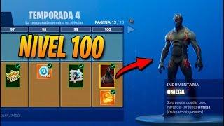 **TEMPORADA 4** SKIN NIVEL 100! TODO COMPRADO! FORTNITE: Battle Royale (Pase de Batalla)