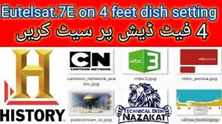 Eutelsat 7e 4ft dish setting and channels list and strong tp