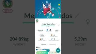 Evolution Shiny Gyarados to Shiny Mega Gyarados #shorts