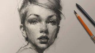 Portrait Drawing with Charcoal