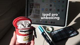 ipad pro 11” unboxing  | affordable accessories, apps and aesthetic