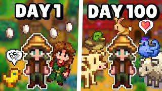 I played 100 days of Stardew Valley as a RANCHER