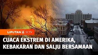 Cuaca Ekstrim Melanda Amerika: Los Angeles Kebakaran, Kota Lain Tertutup Salju | Liputan 6