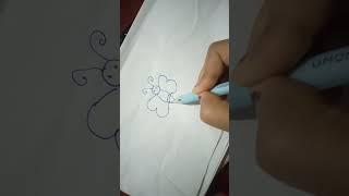 how to draw butterfly  from 33 #easy stap by step#drawing#number#art