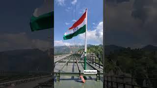 Indian flag hosted at world highest railway bridge chenab bridge #shorts #whatsappstatus #usbrl