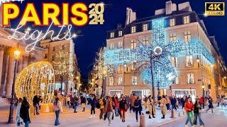 Paris, France  - 4K PARIS Christmas Lights 2024 ⭐01 December | Paris Walk  With Captions