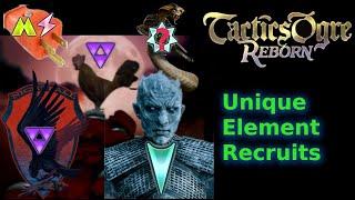 Tactics Ogre Reborn: Unique Element Generics, Rare Recruits