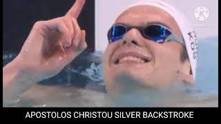 apostolos christou silver || apostolos christou silver in backstroke swimming Olympic 2024