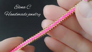 Simple Beaded Bracelet Tutorial Beautiful Jewelry HandMade Простой Браслет из бисера своими руками