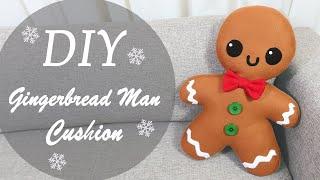 DIY GINGERBREAD MAN Cushion  with FREE TEMPLATES | CHRISTMAS #FeltDIYFriday